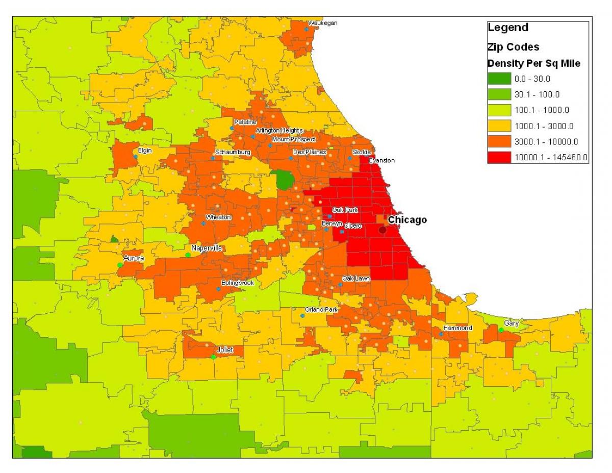 demografska karta Chicago
