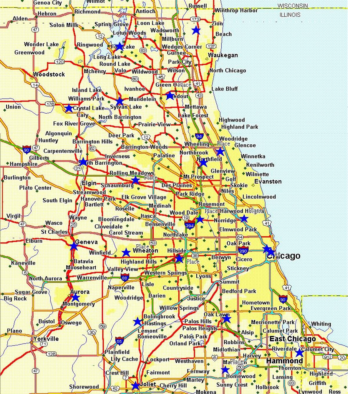karta grada Chicaga