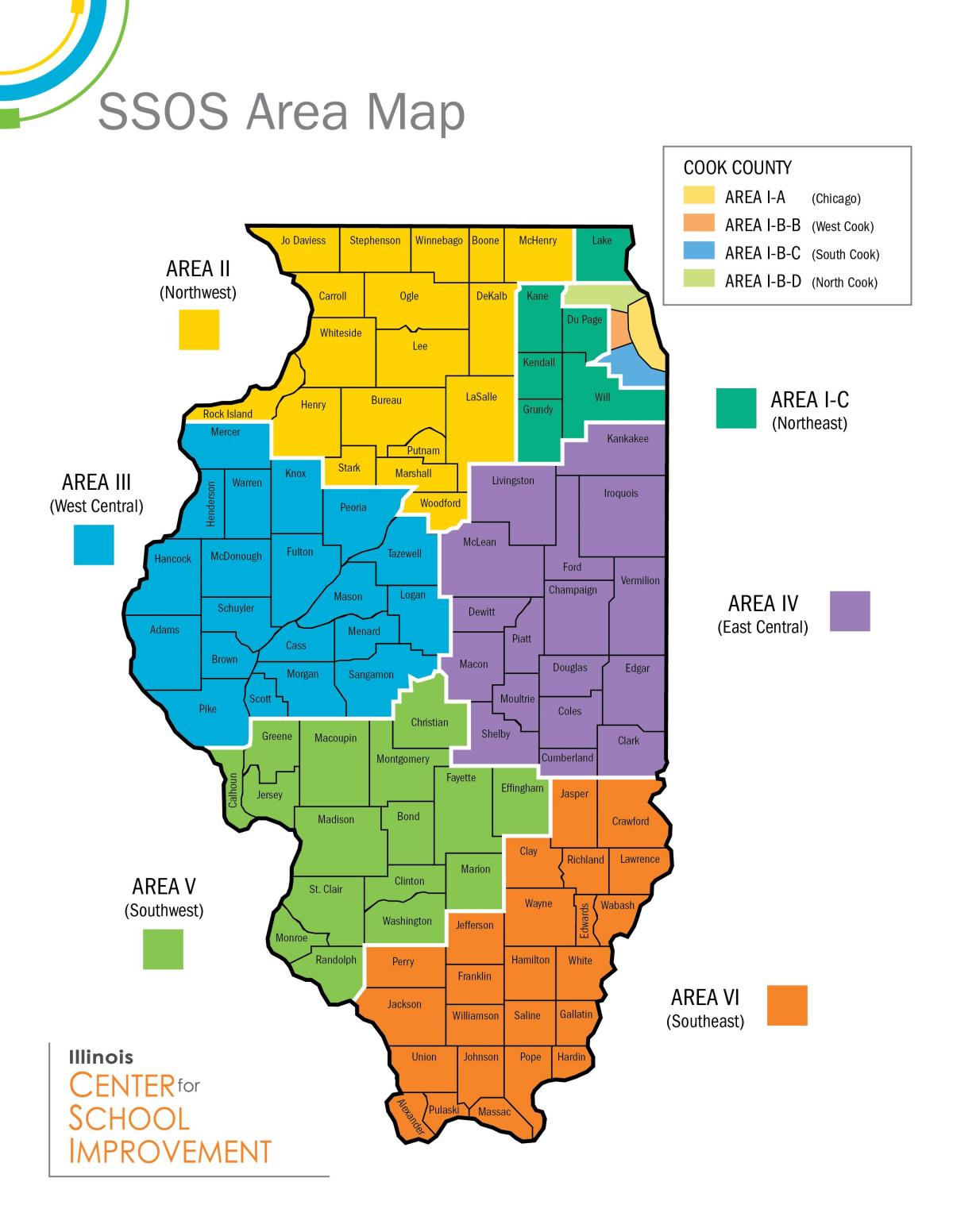 Chicago državnim školama karti
