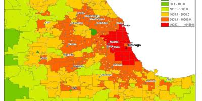 Demografska karta Chicago