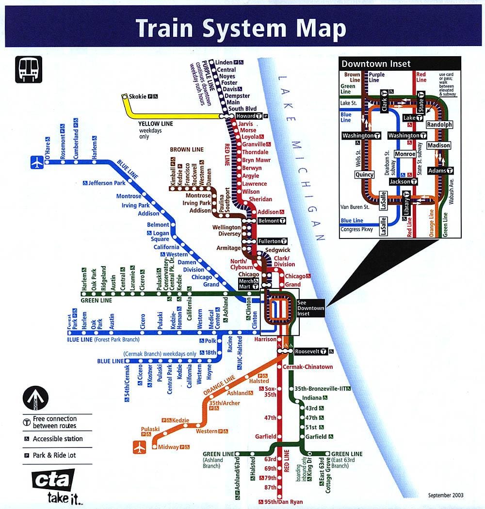 Chicago vlakom karti