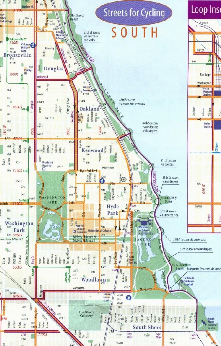 Chicago велодорожку karti
