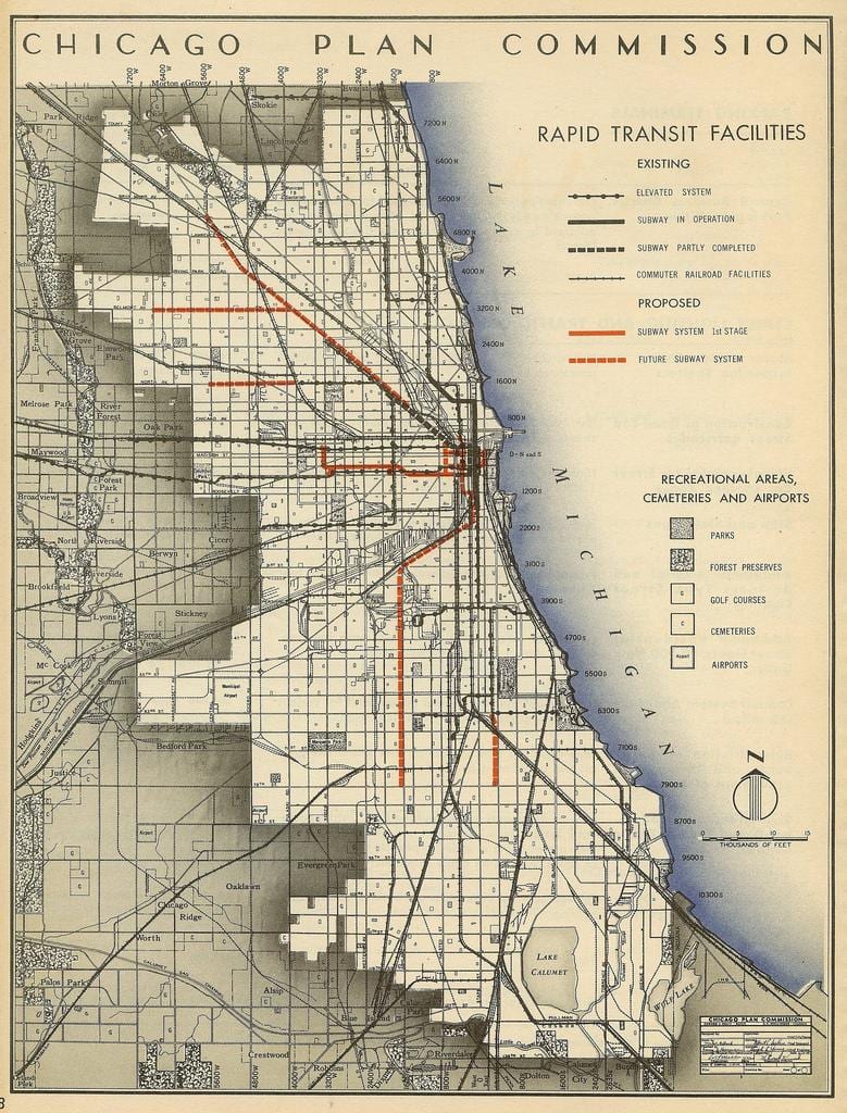 karta podzemne željeznice Chicago