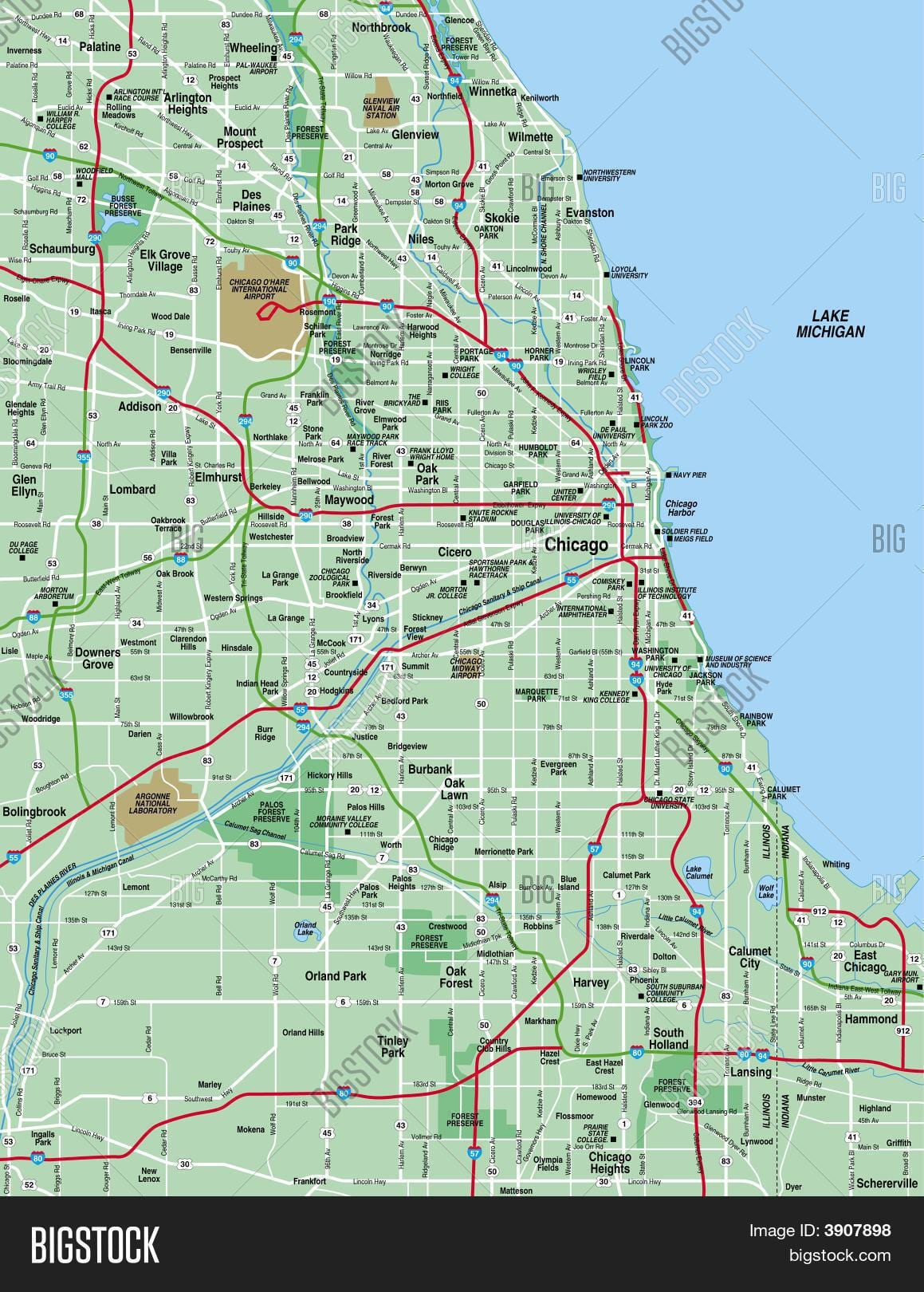 Chicago na karti
