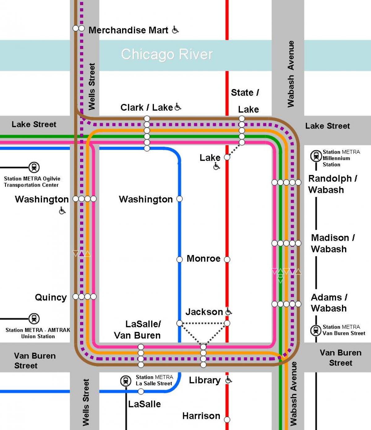 narančasta linija Chicago na karti