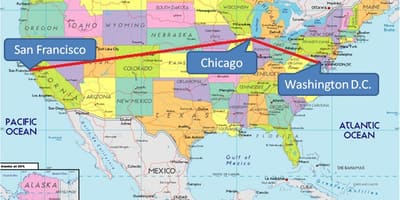 Chicago na karti SAD-u