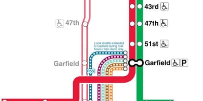 Chicago karta podzemne željeznice crvena linija
