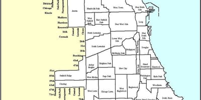 Prostornog uređenja Chicago na karti