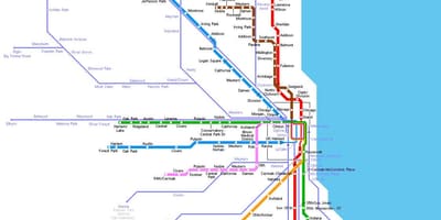 Metro Chicago na karti