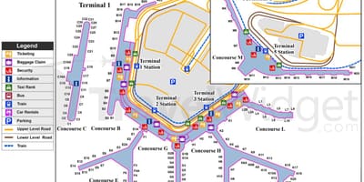 Karta zračna luka Chicago O ' Hare