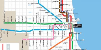 Karta za Chicago-plava linija